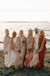 Muslim women in long Maxi